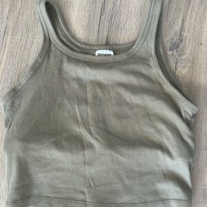 PINK TRENDY cropped tank w built in bra